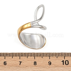 Adjustable 304 Stainless Steel Cuff Rings for Women&nbsp;LS-RJEW-B135-01GP-04