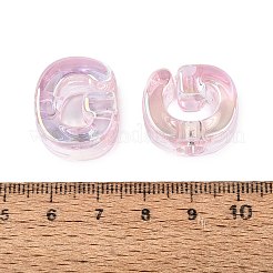UV Plating Transparent Acrylic European Beads&nbsp;OACR-M027-02G-01
