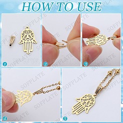 600Pcs Brass and Iron Snap on Bails&nbsp;FIND-SP0002-01