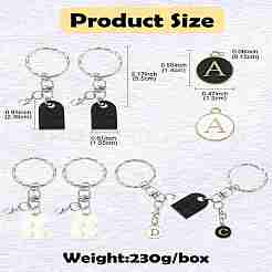 DIY Alphabet Alloy Enamel  & Building Blocks Resin Pendant Keychain Making Kits&nbsp;DIY-CJ0002-80