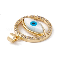 Brass Micro Pave Clear Cubic Zirconia Pendants&nbsp;KK-G439-52G