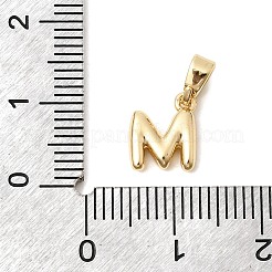 Brass Letter Charms&nbsp;KK-G554-22G-M