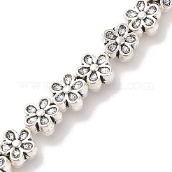Tibetan Style Flower Alloy Bead Strands&nbsp;X-TIBEB-O007-08-RS