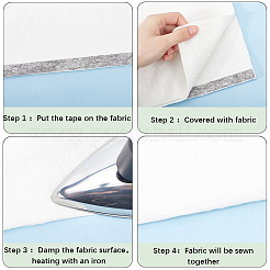 2 Rolls 2 Colors Non-woven Fabric Polyamide Double-sided Hot Melt Adhesive Film&nbsp;DIY-GF0009-34A