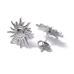 Non-Tarnish 304 Stainless Steel Sun Stud Earrings for Women&nbsp;EJEW-F300-10P