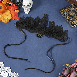 Felt Cloth and Alloy Headwear Crown&nbsp;OHAR-WH20020-01A