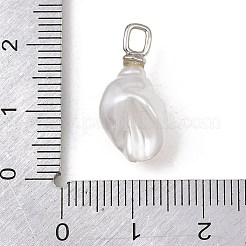 Brass & ABS Plastic Pearl Pendants&nbsp;PL-CBAEB37-01B-P