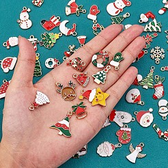 96Pcs Christmas Alloy Enamel Pendants&nbsp;JX267A