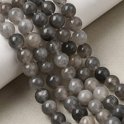 Natural Gemstone Cloudy Quartz Round Bead Strands&nbsp;X-G-O021-8mm-03B