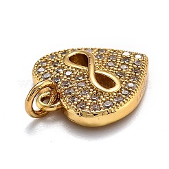 Brass Micro Pave Cubic Zirconia Pendants&nbsp;ZIRC-O039-19G