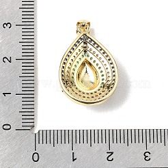 Brass Micro Pave Cubic Zirconia Pendants&nbsp;KK-H267-002G-02