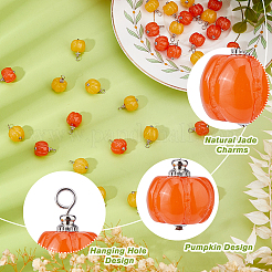 40Pcs 2 Colors Opaque Resin Vegetable Pendants&nbsp;PALLOY-FH00153