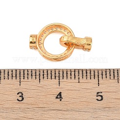 925 Sterling Silver Micro Pave Clear Cubic Zirconia Fold Over Clasps&nbsp;STER-P060-43G