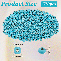 3 Strands Synthetic Turquoise Beads Strands&nbsp;G-PA0001-81