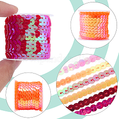 6Rolls 6 Colors Eco-Friendly Plastic Paillette Beads&nbsp;PVC-CY0001-06B