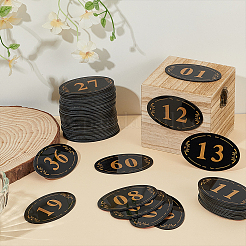 6 Bags 6 Styles Acrylic Number Plate&nbsp;AJEW-OC0016-08