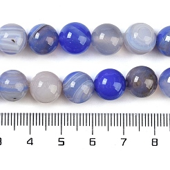 Natural Striped Agate/Banded Agate Beads Strands&nbsp;G-Z060-A01-C26