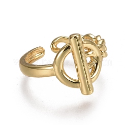Brass Cuff Rings&nbsp;RJEW-F105-05G