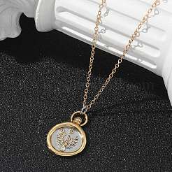 Brass Twelve Constellations Tarot Pendant Necklaces&nbsp;NJEW-Q006-01J-G