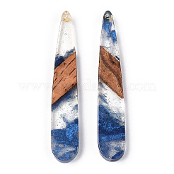 Transparent Resin & Walnut Wood Pendants&nbsp;RESI-ZX017-67
