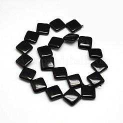 Natural Rhombus Obsidian Beads Strands&nbsp;G-L254-11