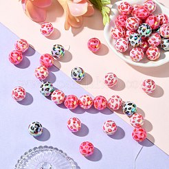 50Pcs UV Plating Opeque Acrylic Beads&nbsp;MACR-CJ0001-99