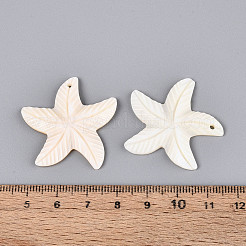 Natural Freshwater Shell Carved Pendants&nbsp;SHEL-N038-34