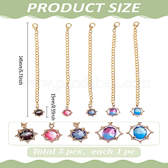 5Pcs Brass Glass Wine Glass Charms&nbsp;HJEW-LP00065