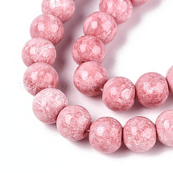 Baking Paint Glass Beads Strands&nbsp;DGLA-N016-8mm-02
