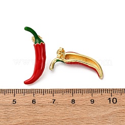 Brass Enamel Stud Earrings&nbsp;EJEW-F390-01G