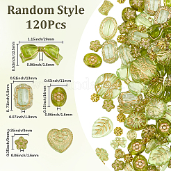 120Pcs 6 Styles Transparent Acrylic Beads&nbsp;OACR-SC0003-09