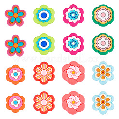 32Pcs 8 Styles Flower PVC Beads&nbsp;KY-TA0001-49