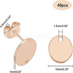 PVD Vacuum Plating 304 Stainless Steel Stud Earring Findings&nbsp;STAS-UN0016-05B-RG