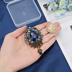 1Pc Teardrop Retro Alloy Rhinestone Brooches for Women&nbsp;JEWB-SP0001-17B