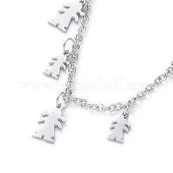 Non-Tarnish (Jewelry Parties Factory Sale)304 Stainless Steel Pendant Bib Necklaces&nbsp;NJEW-G334-02P