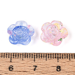 Transparent Spray Painted Acrylic Beads&nbsp;ACRP-T011-05M