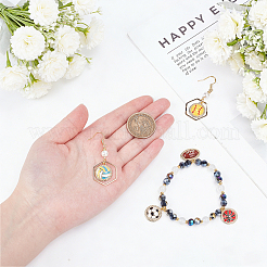 5Pcs 5 Styles Alloy Enamel Pendants&nbsp;ENAM-GA0001-21