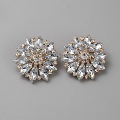 Alloy Acrylic Rhinestone Shank Buttons&nbsp;BUTT-WH0027-35KCG-01