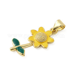 Brass Enamel Pendants&nbsp;KK-K302-06G