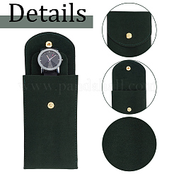 Plush Cloth Watch Storage Bags with Snap Button&nbsp;TP-WH0816-002