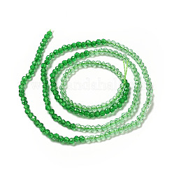 2 Colors Transparent Glass Beads Strands&nbsp;GLAA-G093-01L