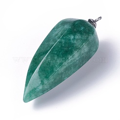 Natural Mixed Gemstone Pointed Pendants&nbsp;G-E541-10