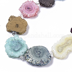 Electroplated Natural Quartz Beads Strands&nbsp;G-R461-04