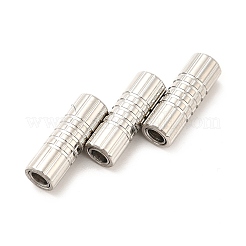 Tarnish Resistant 304 Stainless Steel Magnetic Clasps with Glue-in Ends&nbsp;STAS-K006-3mm-33C