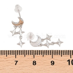 925 Sterling Silver Dangle Stud Earrings&nbsp;EJEW-C175-01