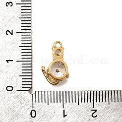 Brass Micro Pave Cubic Zirconia Charms&nbsp;KK-B152-20G