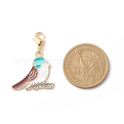 Alloy Enamel Bird Pendant Decorations&nbsp;HJEW-JM00763