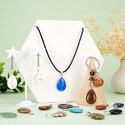 50Pcs Natural & Synthetic Mixed Gemstone Pendants&nbsp;G-TA0001-47