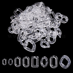 170Pcs 8 Styles Transparent Acrylic Linking Rings&nbsp;TACR-CA0001-35