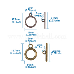Tibetan Style Alloy Toggle Clasps&nbsp;TIBE-BT0001-04